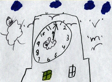 Image of clock at midnight